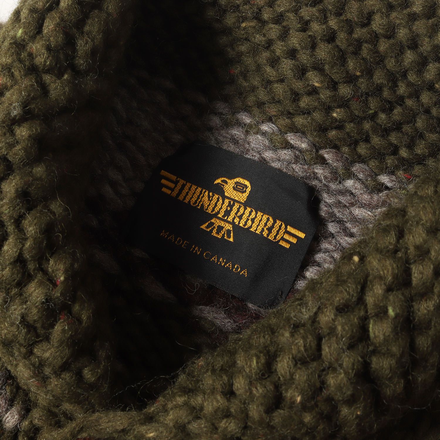 美品】THUNDERBIRD サンダーバード カウチン カーキ サイズ:XL相当