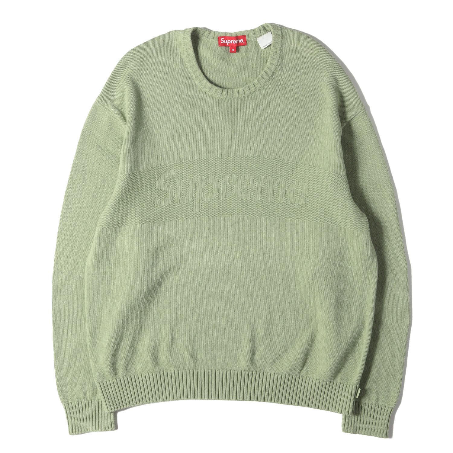 美品】Supreme シュプリーム ニット ダスティーグリーン サイズ:M 
