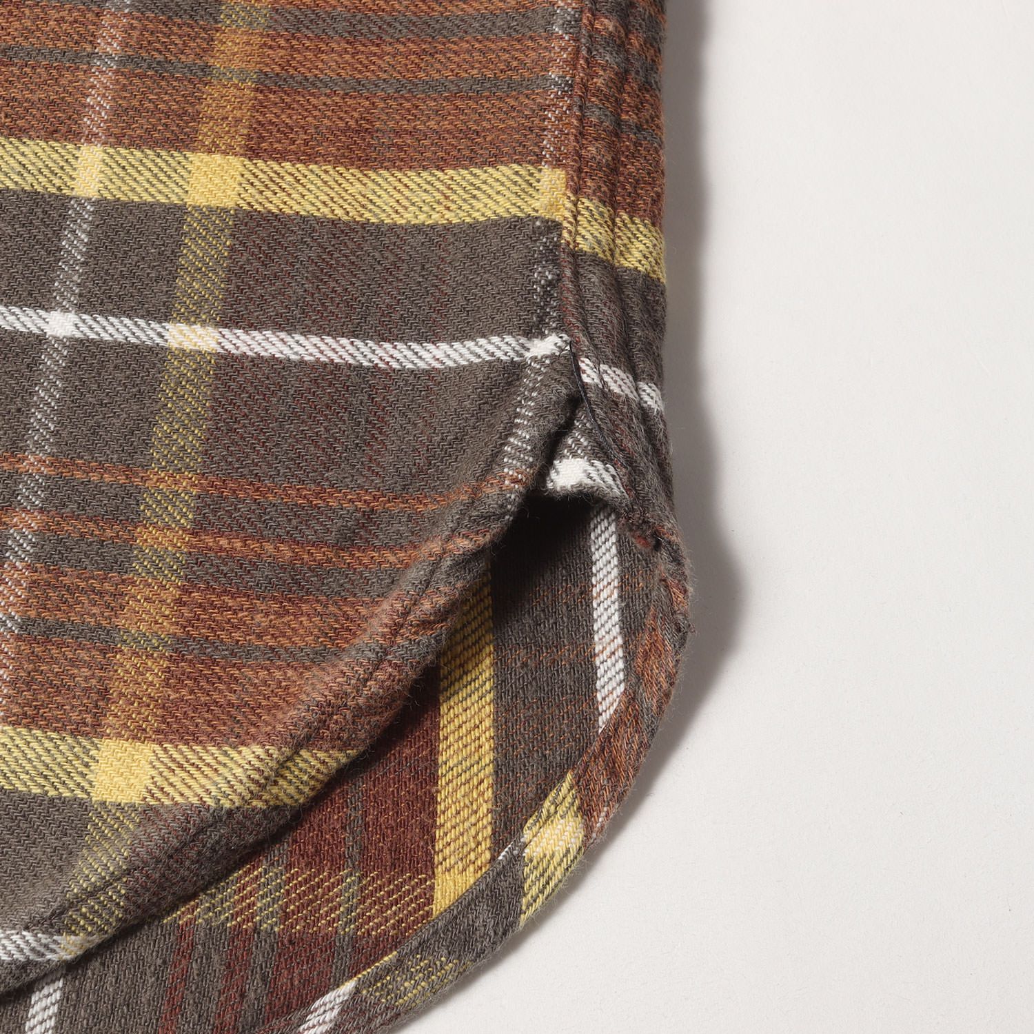 TENDERLOIN テンダーロイン シャツ ブラウン チャコール サイズ:L