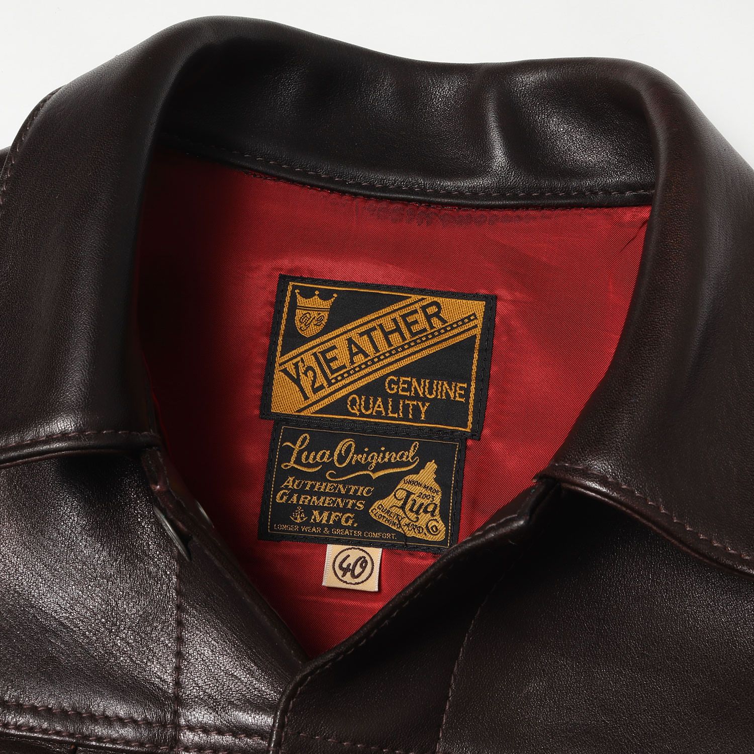 Y2 LEATHER ワイツーレザー ジャケット ダークブラウン サイズ:40(L 