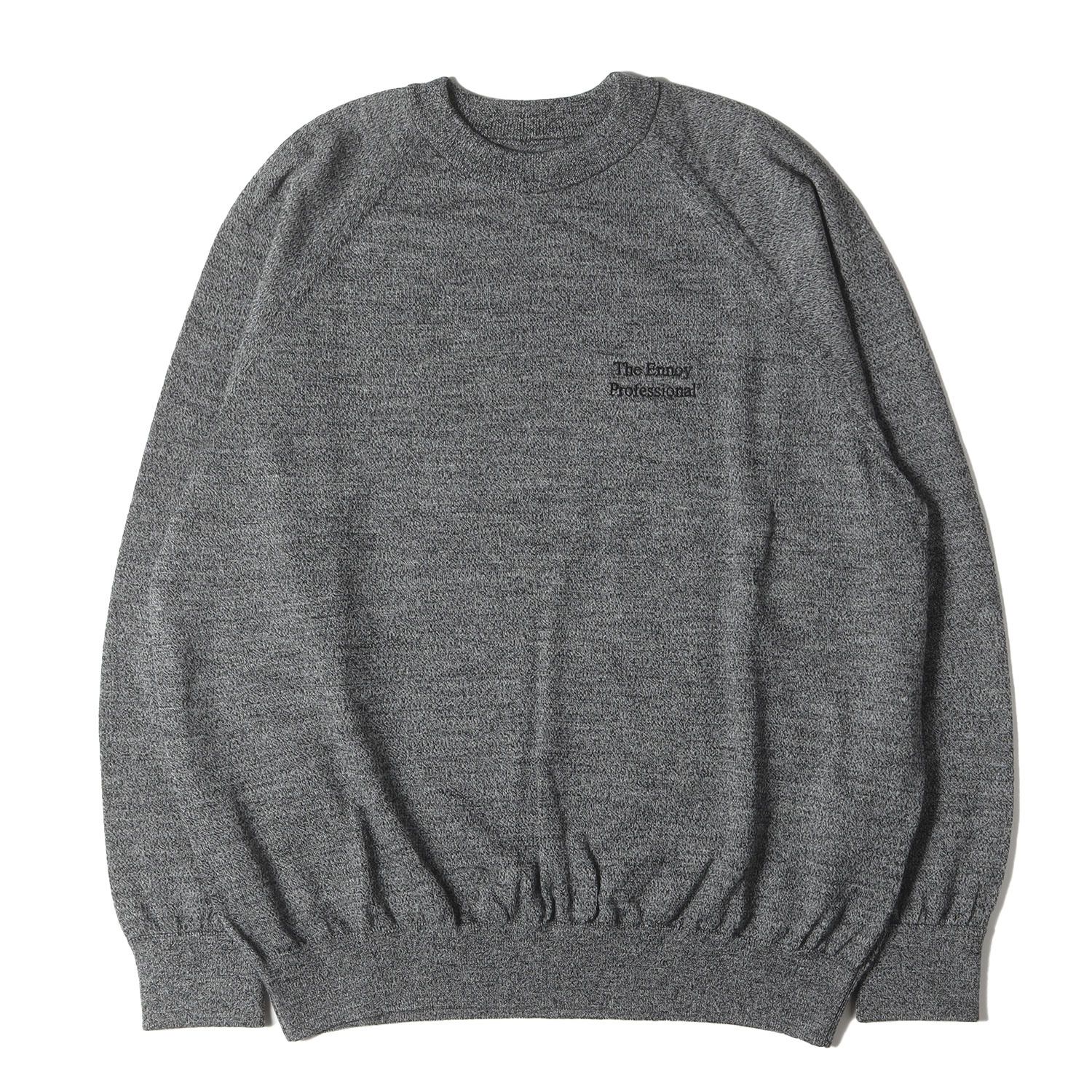 新品】ENNOY エンノイ ニット グレー サイズ:M | 25AW ロゴ刺繍 メリノ