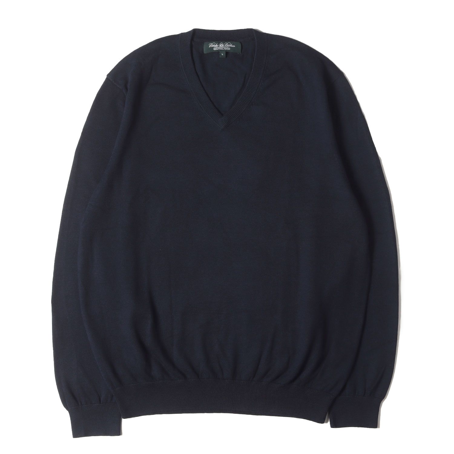 BROOKS BROTHERS ブルックスブラザーズ ニット ネイビー 紺 サイズ:L