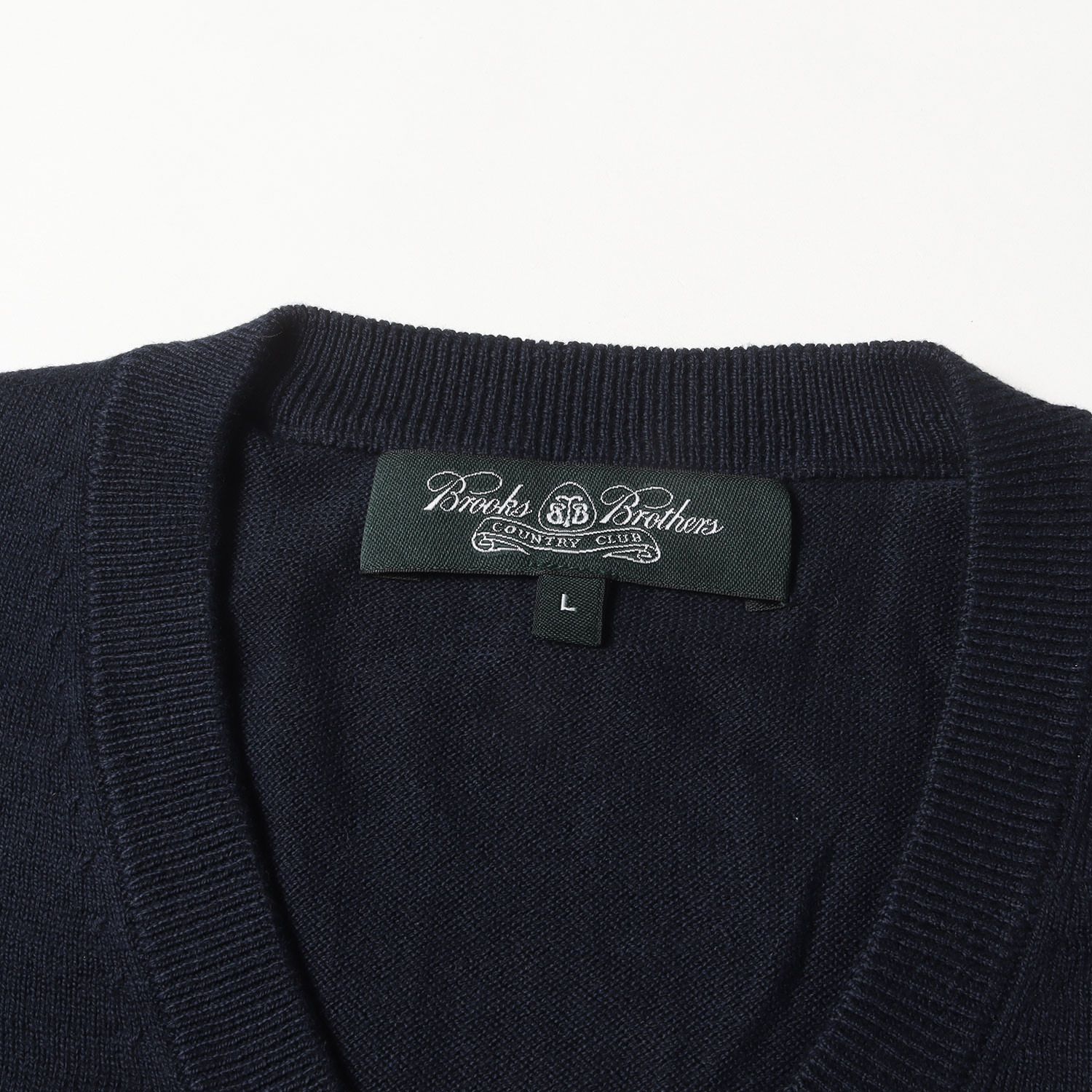 BROOKS BROTHERS ブルックスブラザーズ ニット ネイビー 紺 サイズ:L