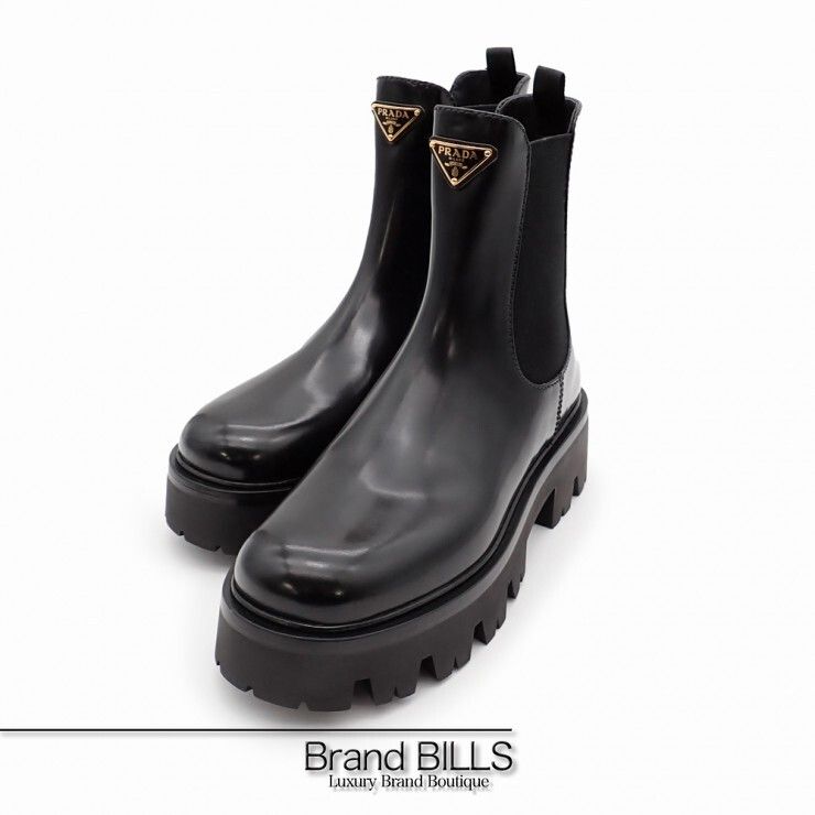 未使用品 PRADA プラダ ショートブーツ 1T186O_055_F0002_F_050 #37