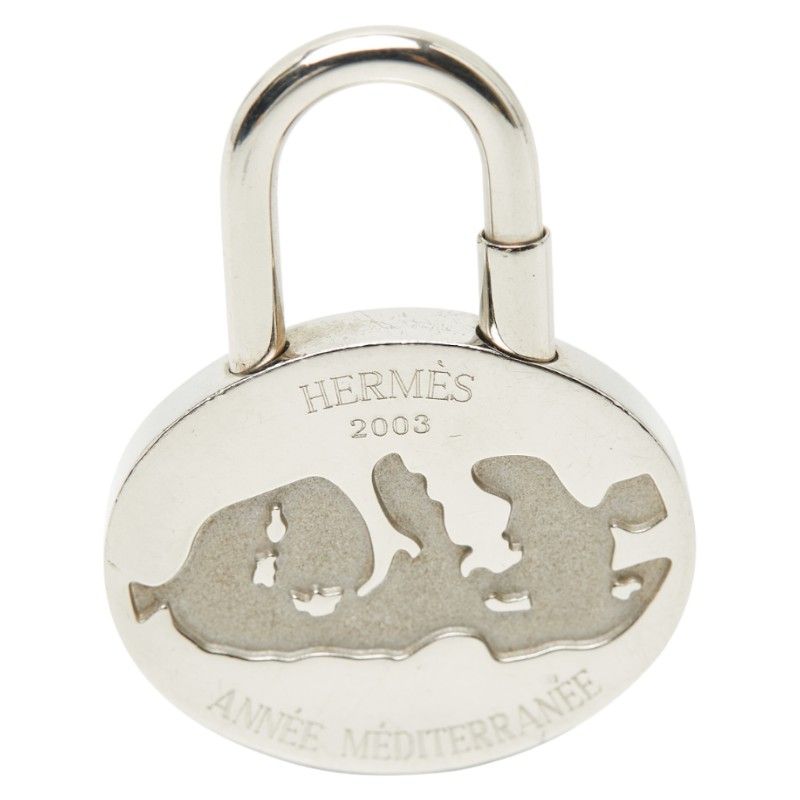 エルメス 地中海 2003年限定 カデナ チャーム シルバー メタル