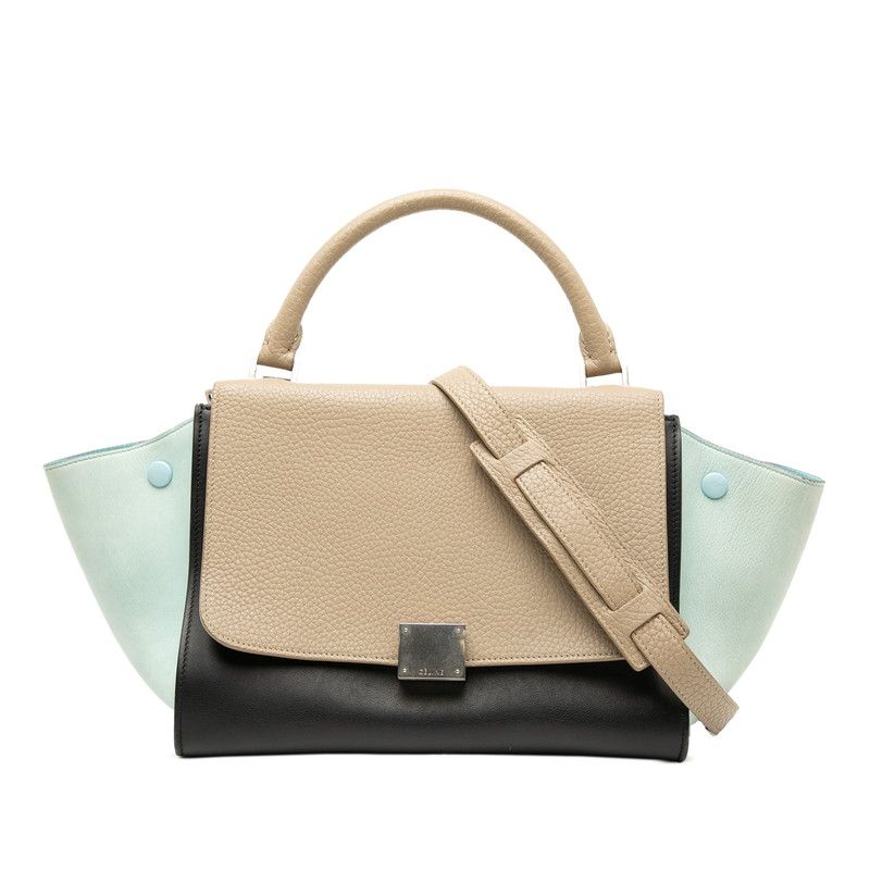 セリーヌ トラペーズ スモール トリコロール ハンドバッグ ショルダー