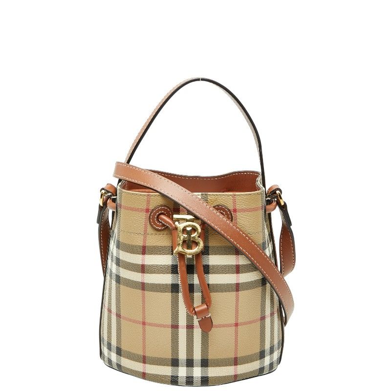 バーバリー ノバチェック TBロゴ ハンドバッグ ショルダーバッグ 2WAY