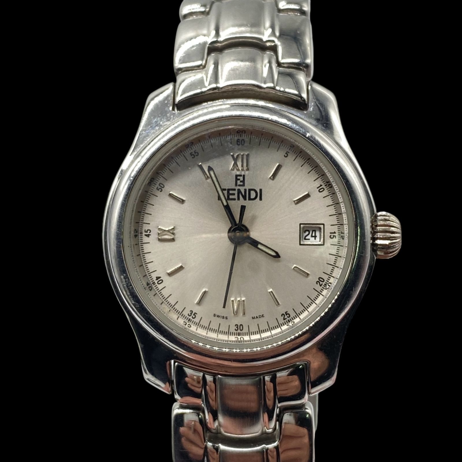 新品電池 稼働品 FENDI フェンディ 腕時計 QZ クォーツ 210L デイト 3
