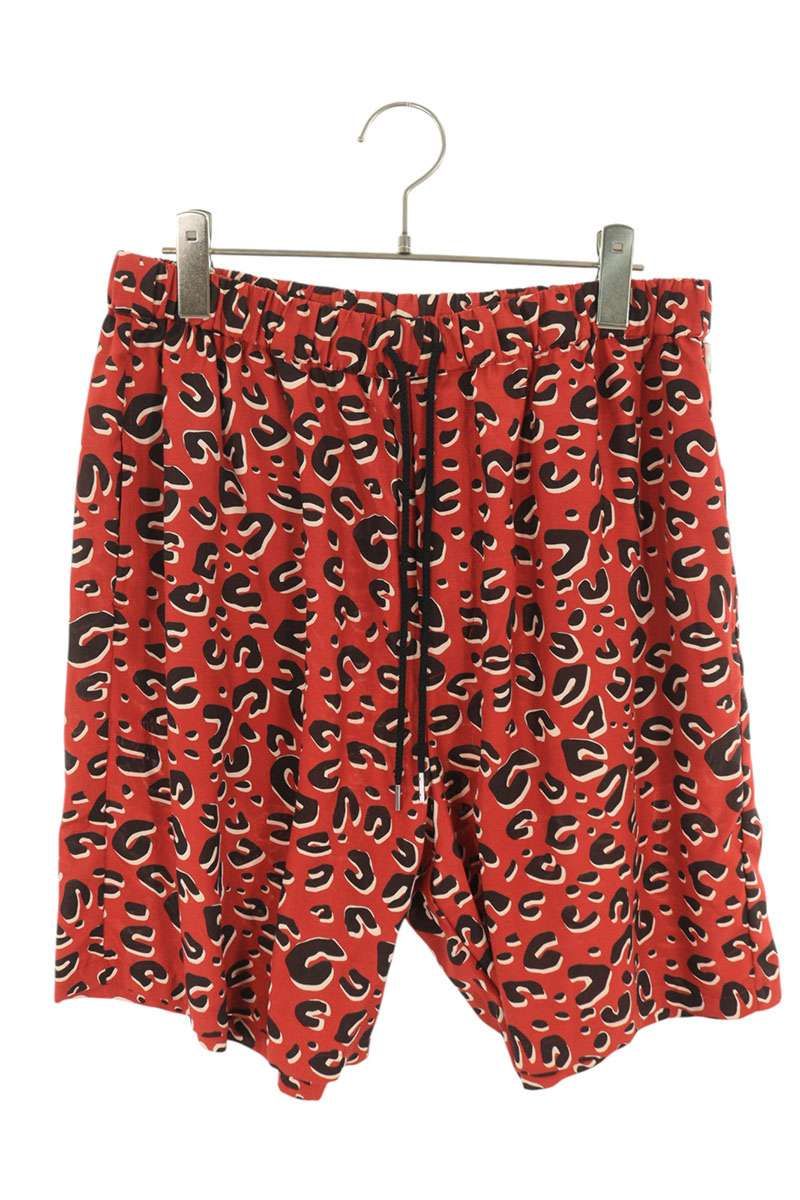 タカヒロミヤシタザソロイスト サイズ:52  25SS  sp.0010aSS25 レオパード柄ハワイアンハーフパンツ 中古 BS99 タカヒロミヤシタザソロイスト 25SS sp.0010aSS25 レオパード柄