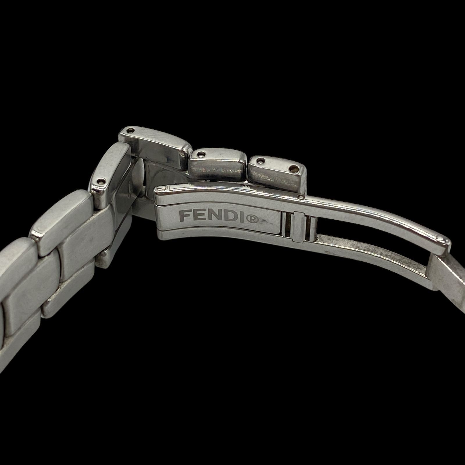 稼働 FENDI 腕時計 210L デイト シルバー 純正レザーベルト 711 新品電池 稼働品 FENDI フェンディ 腕時計 QZ クォーツ 210L デイト 3