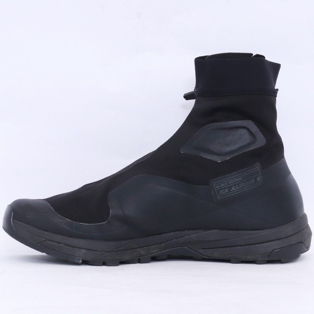 26cm SALOMON ラボ フロントジップ ソックス スニーカー ブラック