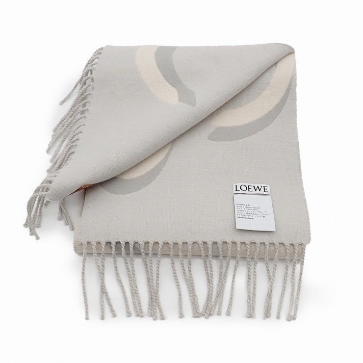 未使用品 LOEWE ロエベ アナグラム マフラー F606257XAH ウール