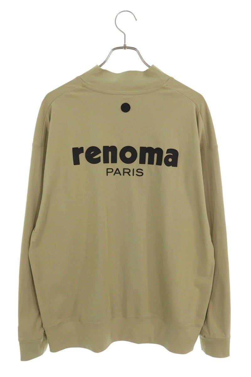 レノマ サイズ:XL  STP-1-006A モックネックロゴプリント長袖カットソー 中古 BS99 レノマ STP-1-006A モックネックロゴプリント長袖カットソー メンズ XL