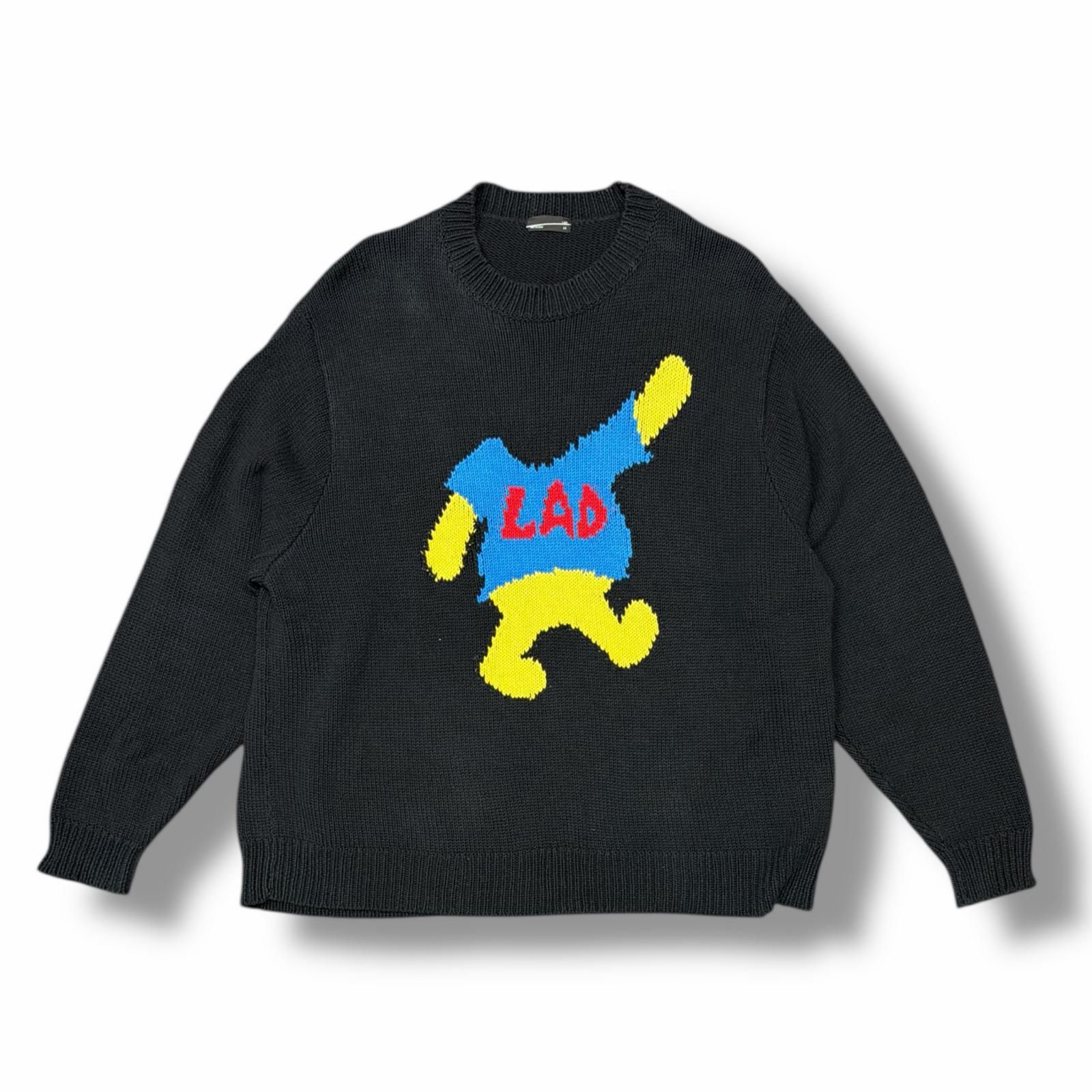 参考上代38500円 LAD MUSICIAN C/L Intarsia Lad Bear Pullover 