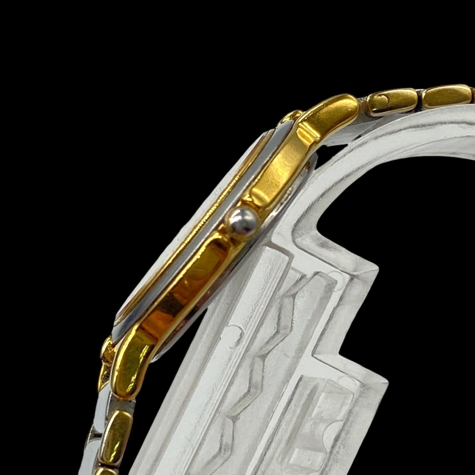 新品電池 稼働品 Yves Saint Laurent イヴサンローラン コンビ 腕時計