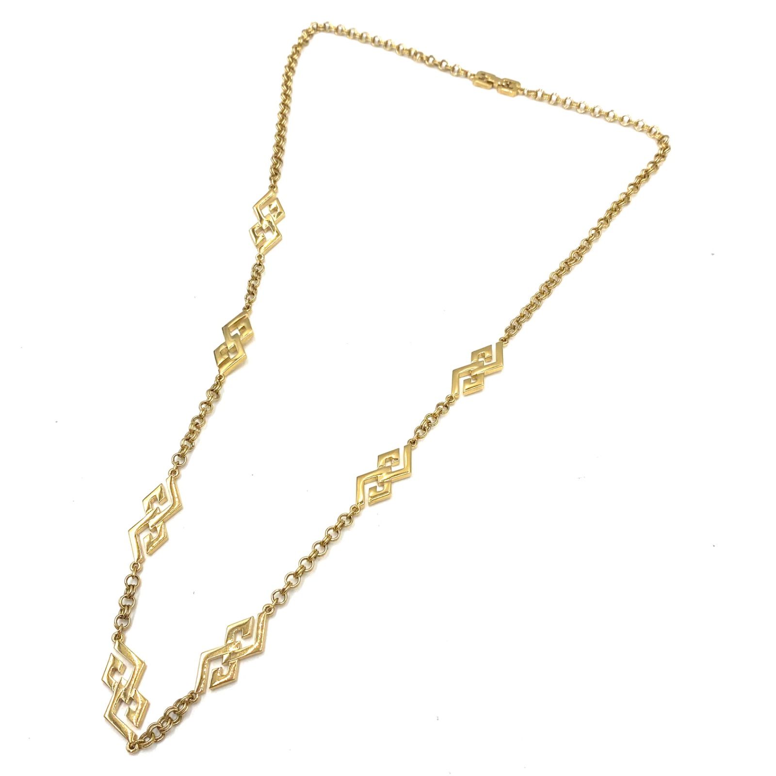 GIVENCHY ジバンシー ロング ネックレス チョーカー ゴールド ロゴ 