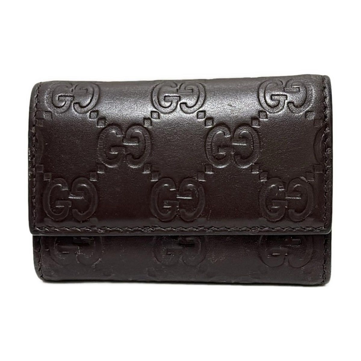 GUCCI(グッチ) キーケース シマライン 138093 ダークブラウン 6連