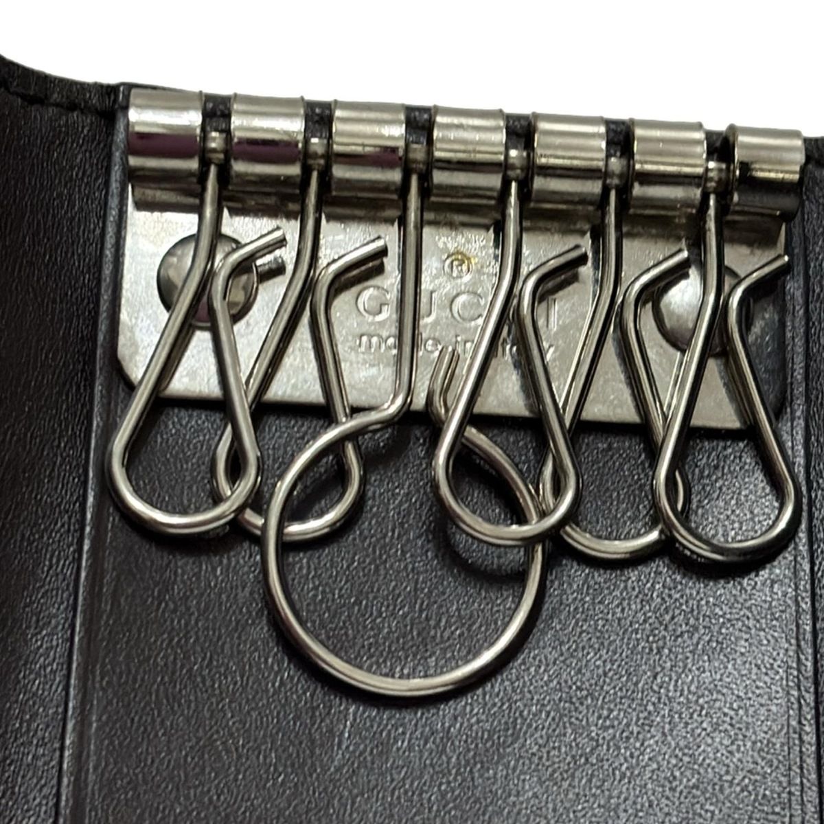 GUCCI(グッチ) キーケース シマライン 138093 ダークブラウン 6連