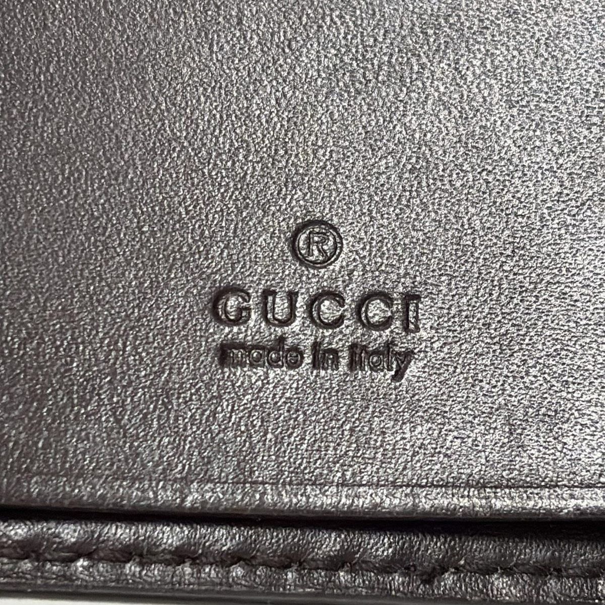 GUCCI(グッチ) キーケース シマライン 138093 ダークブラウン 6連