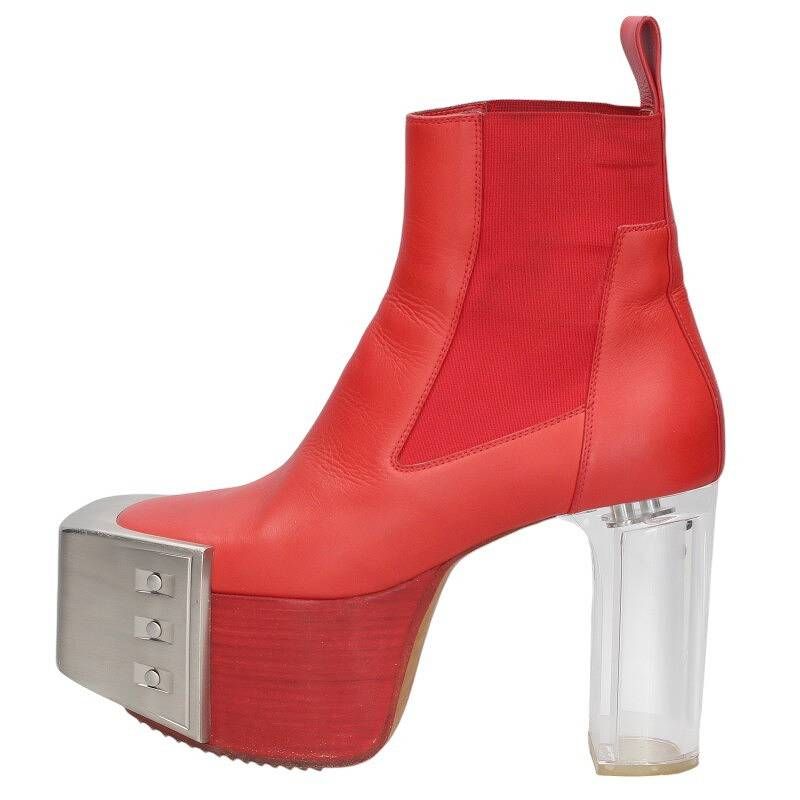 リックオウエンス サイズ:40  GRILL KISS BOOTS サイドゴアヒールブーツ 中古 SB01 リックオウエンス GRILL KISS BOOTS サイドゴアヒールブーツ メンズ 40