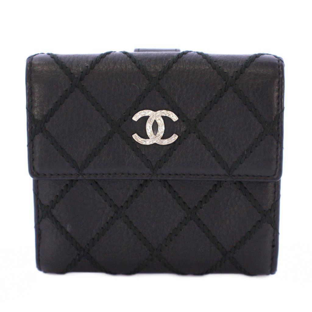 CHANEL キルティング 二つ折り財布 黒 【公式通販】