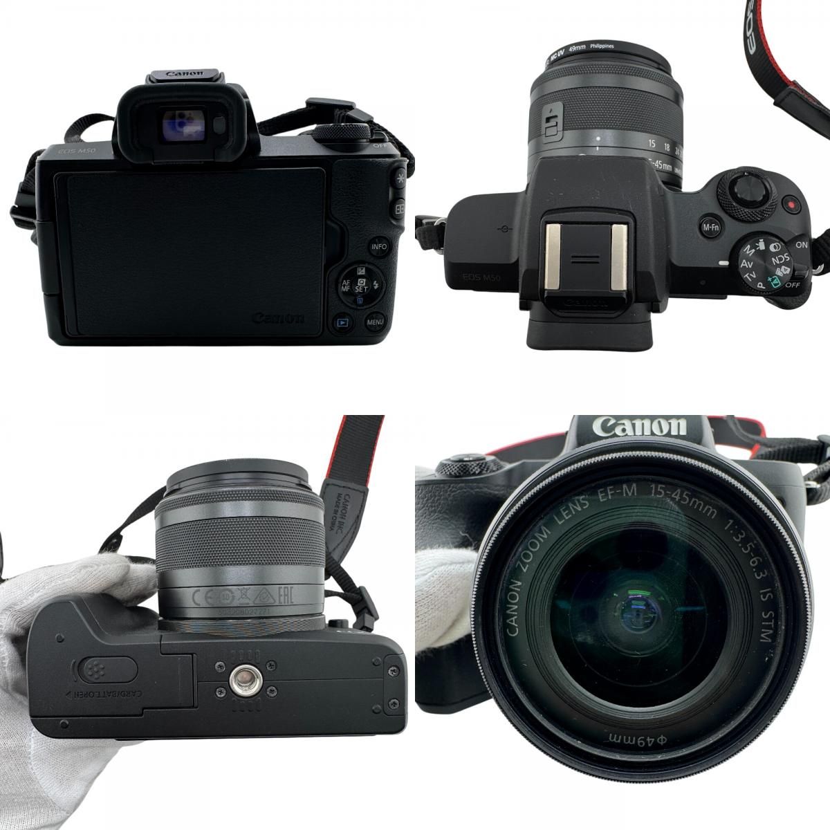 canon キャノン 15-45mm 1:3.5-6.3 EOS M50 カメラ ブラック ユニ 