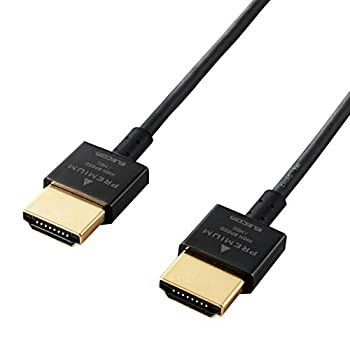 エレコム HDMI ケーブル 1.5ｍ プレミアム 4K2K/60p HDR スーパースリムコネクタケーブル仕様 ブラック DH-HDP14SS15BK