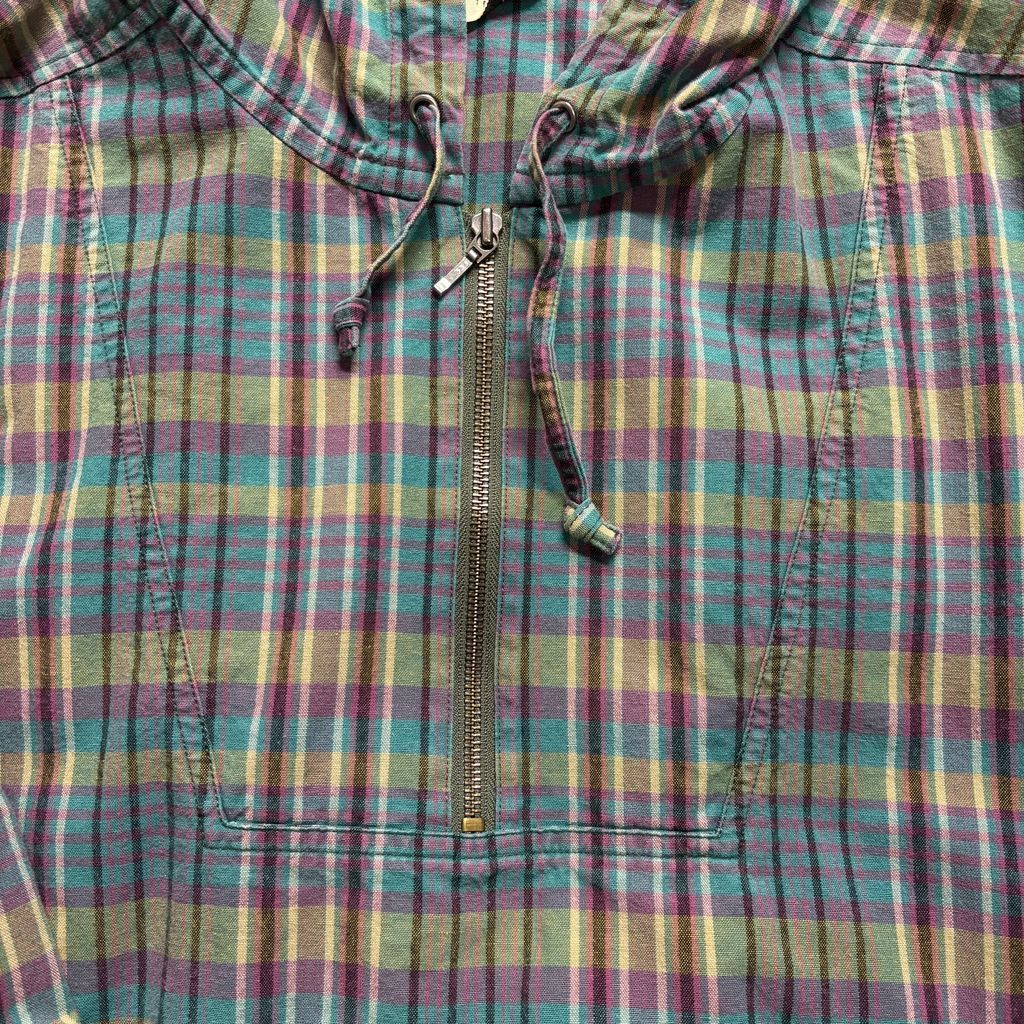 【古着】　Eddie bauer コットンアノラック　チェック柄 90's エディーバウアー アノラック Eddie Bauer チェック柄 コットン