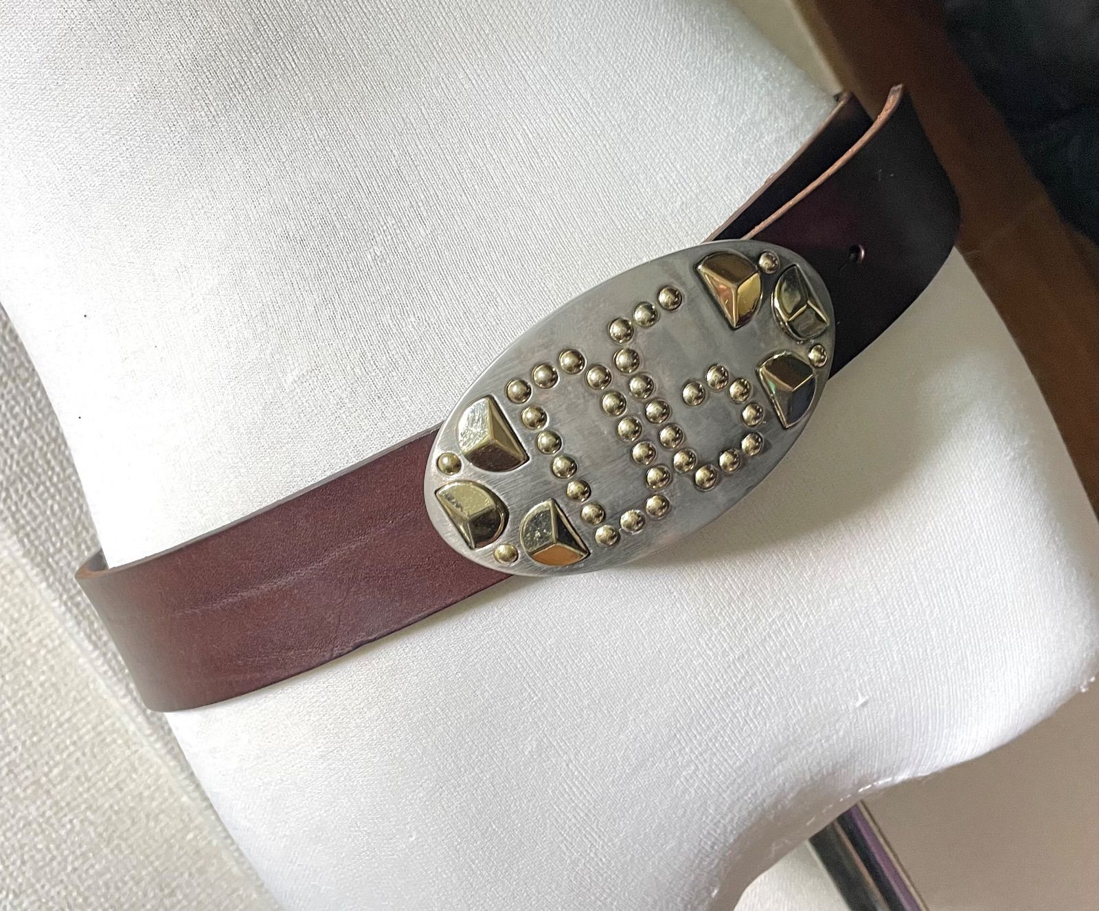 卸売 DOLCE&GABBANA ドルチェ&ガッバーナ DGロゴスタッズバックル