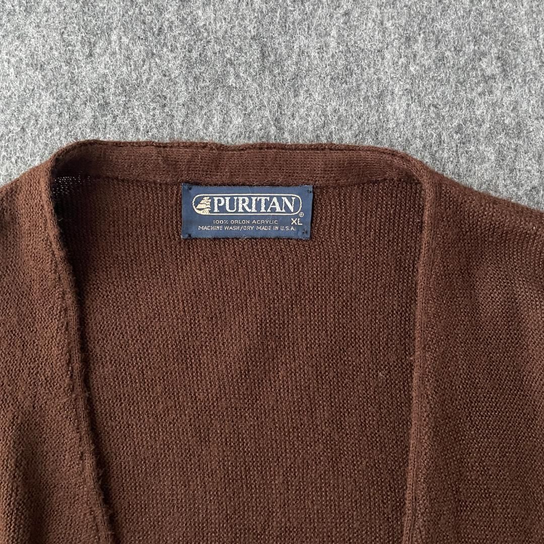 USA製 80s PURITAN アクリルカーディガン スプリングニット