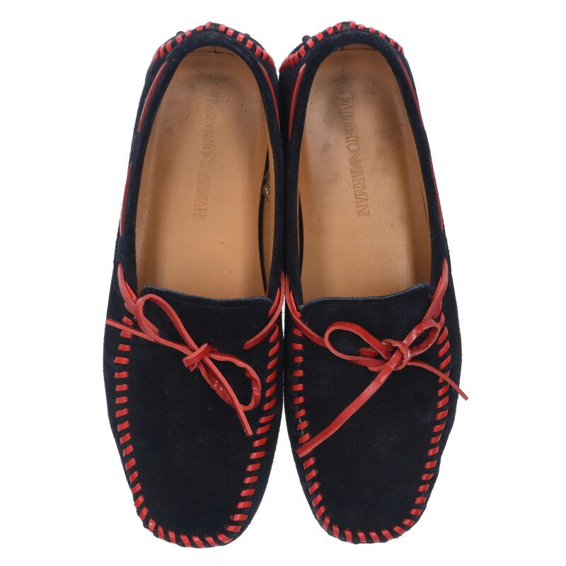 エンポリオアルマーニ スエードレザードライビングシューズ メンズ 8