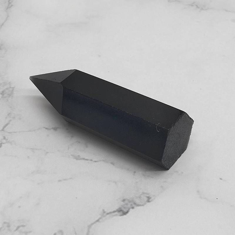 オプシディアン　パワーストーン原石 置物 202:【黒曜石オブシディアン】ポイント 六角柱 42mm 11g 天然石 原石