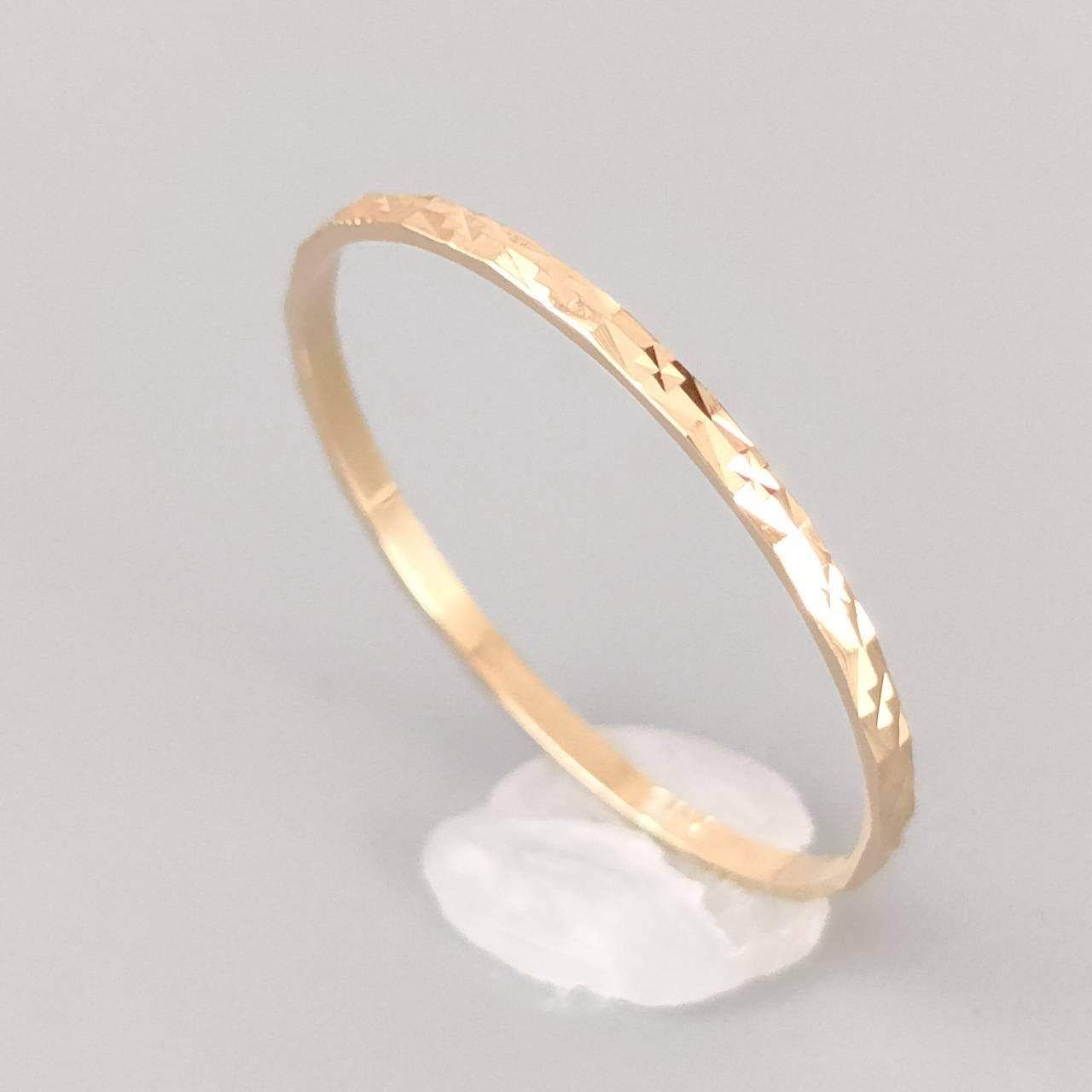 18金 K18 レディース デザインリング 0.37g 7～8号 E34 - メルカリ