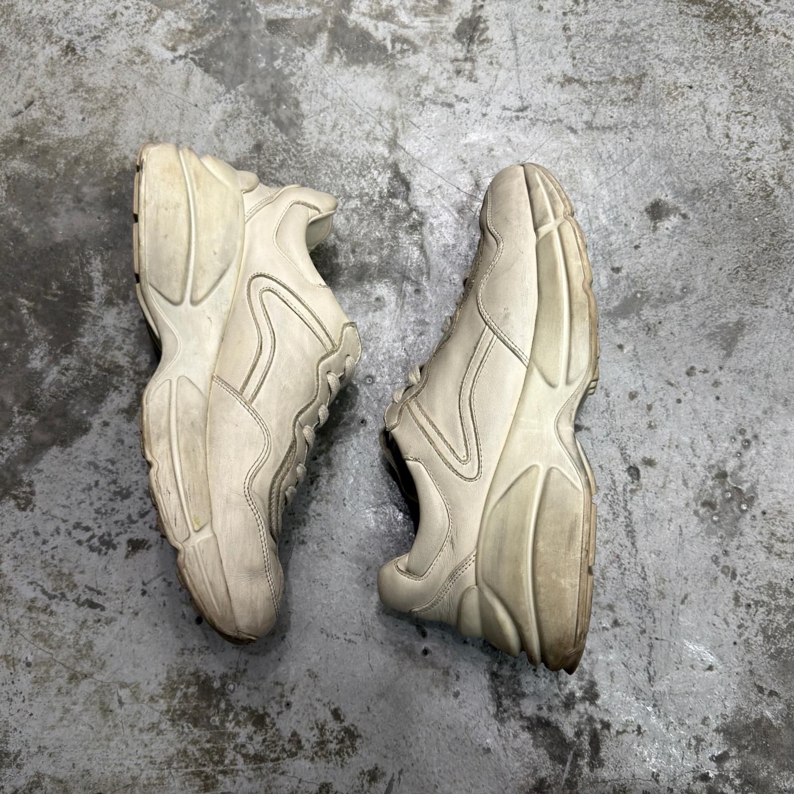 GUCCI ライトン ヴィンテージ加工 レザー スニーカー スニーカー