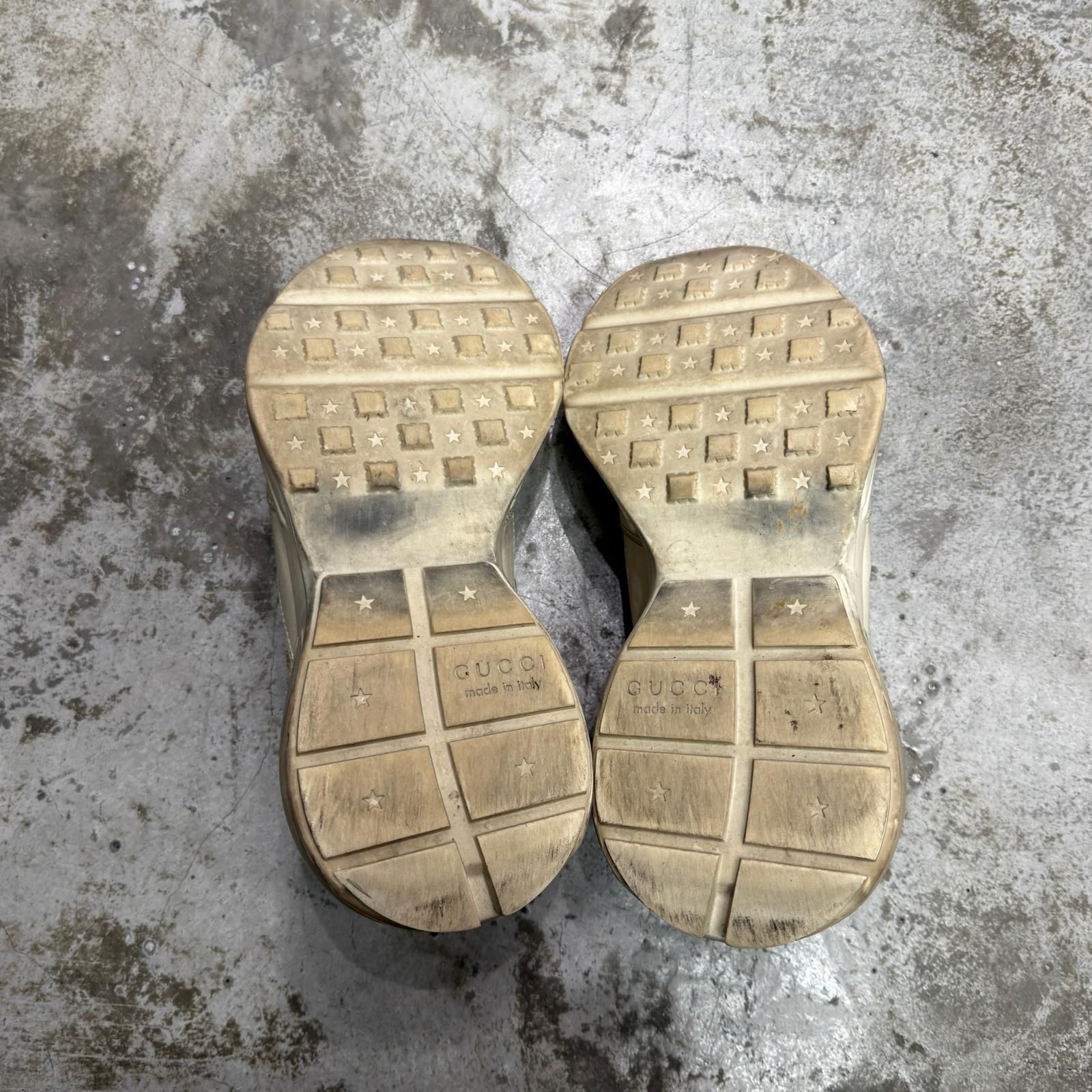 ヴィンテージ加工✨GUCCI✨グッチ✨スニーカー✨ライトン✨リップ✨レザー✨ GUCCI ライトン ヴィンテージ加工 レザー スニーカー スニーカー