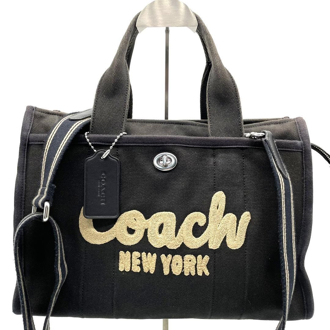 レア人気】コーチ COACH カーゴ トートバッグ 2way ブラック 