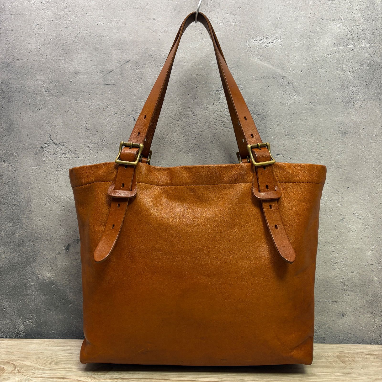 ✨SLOW スロウ レザートートバッグ ライトブラウン 本革 A4可 使用感