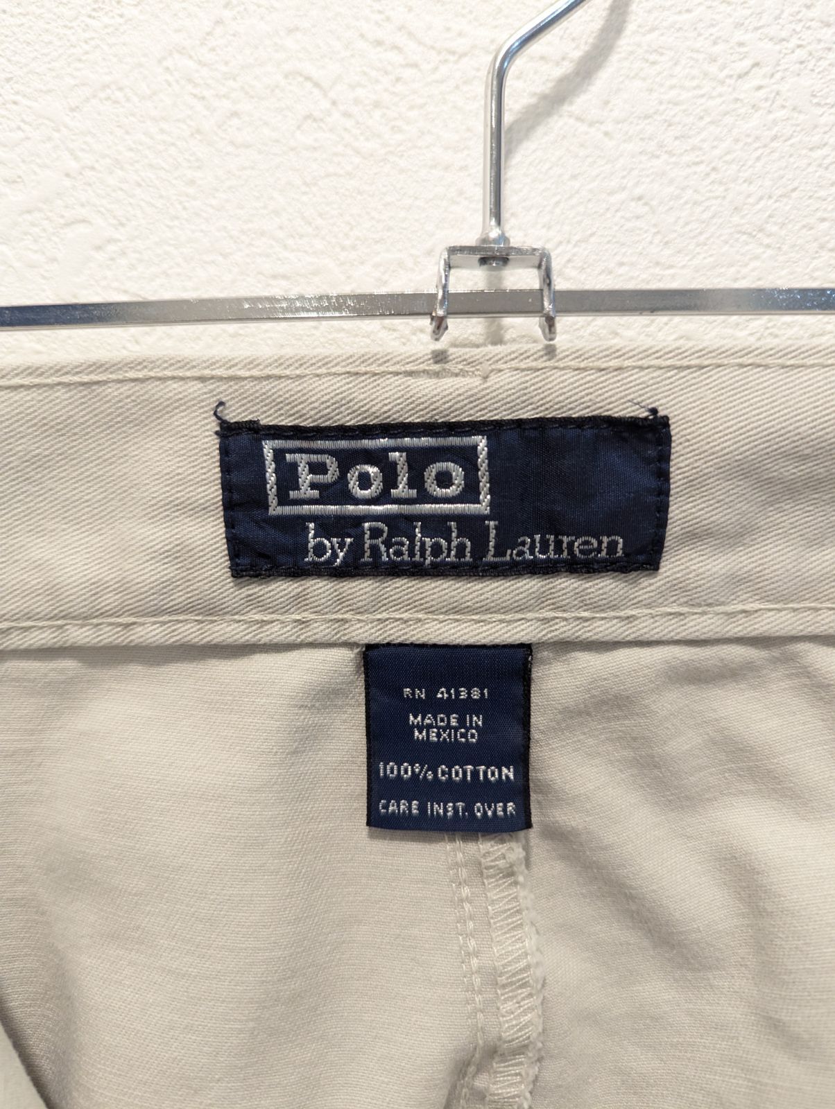 90s初期　ポロバイラルフローレン　ポロチノ　ボックスロゴ　2タック　W32 90's 初期型 Polo by Ralph Lauren ポロバイラルフローレン チノパン