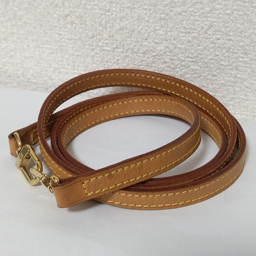 美品】ルイヴィトン ショルダーストラップ ヌメ革 調整不可 極細