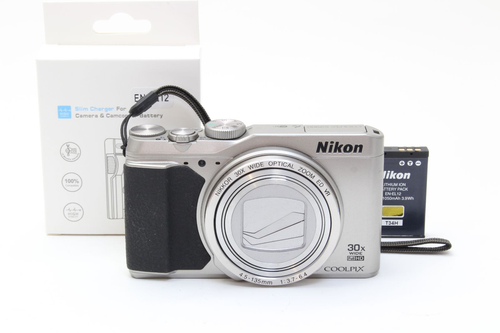 AB (良品) Nikon ニコン COOLPIX S9900 シルバー 初期不良返品無料 12