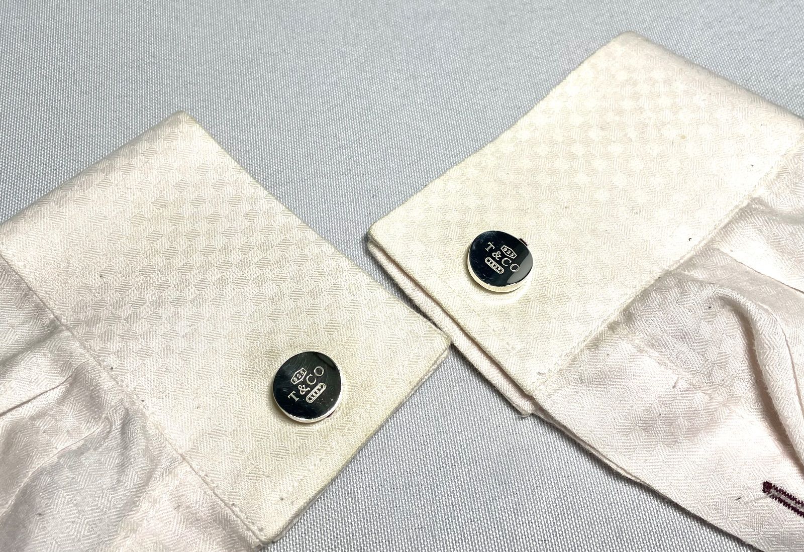 Tiffany ティファニー T&CO 1837 ロゴ文字 オーバルカフス