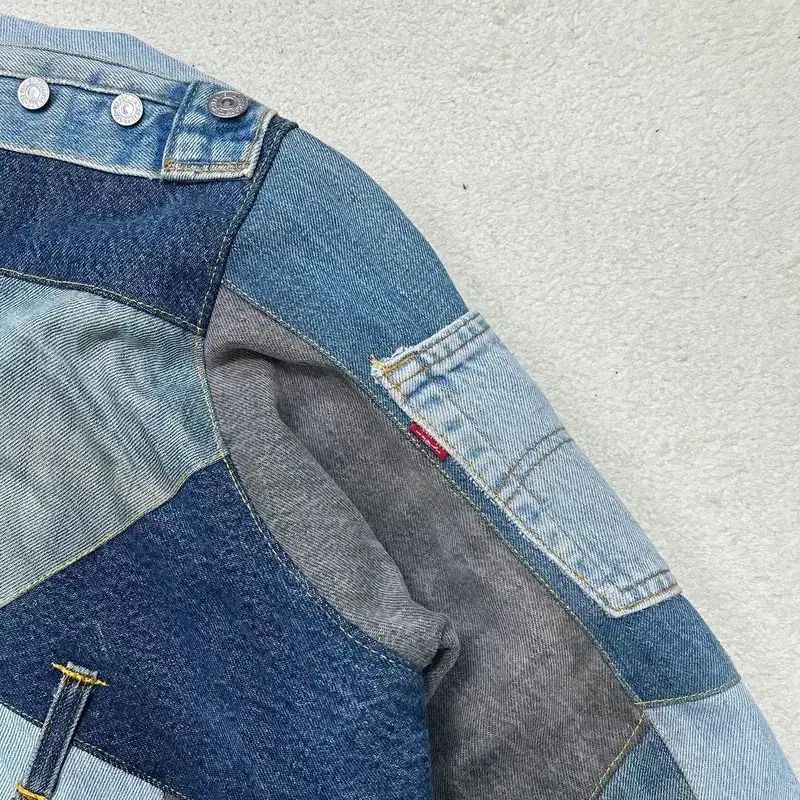 リーバイス リメイク パッチワーク 秋冬 デニムジャケット オーバー