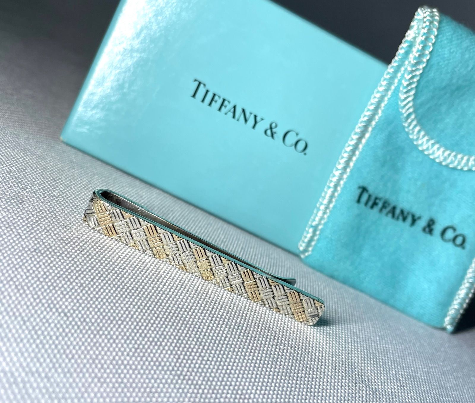 美品 Tiffany ティファニー 14Kゴールド & スターリングシルバー