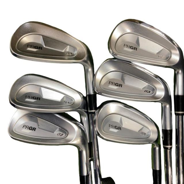 美中古PRGR03アイアン6本セット（6,7,8,9,P,A）純正,フレックスS 中古