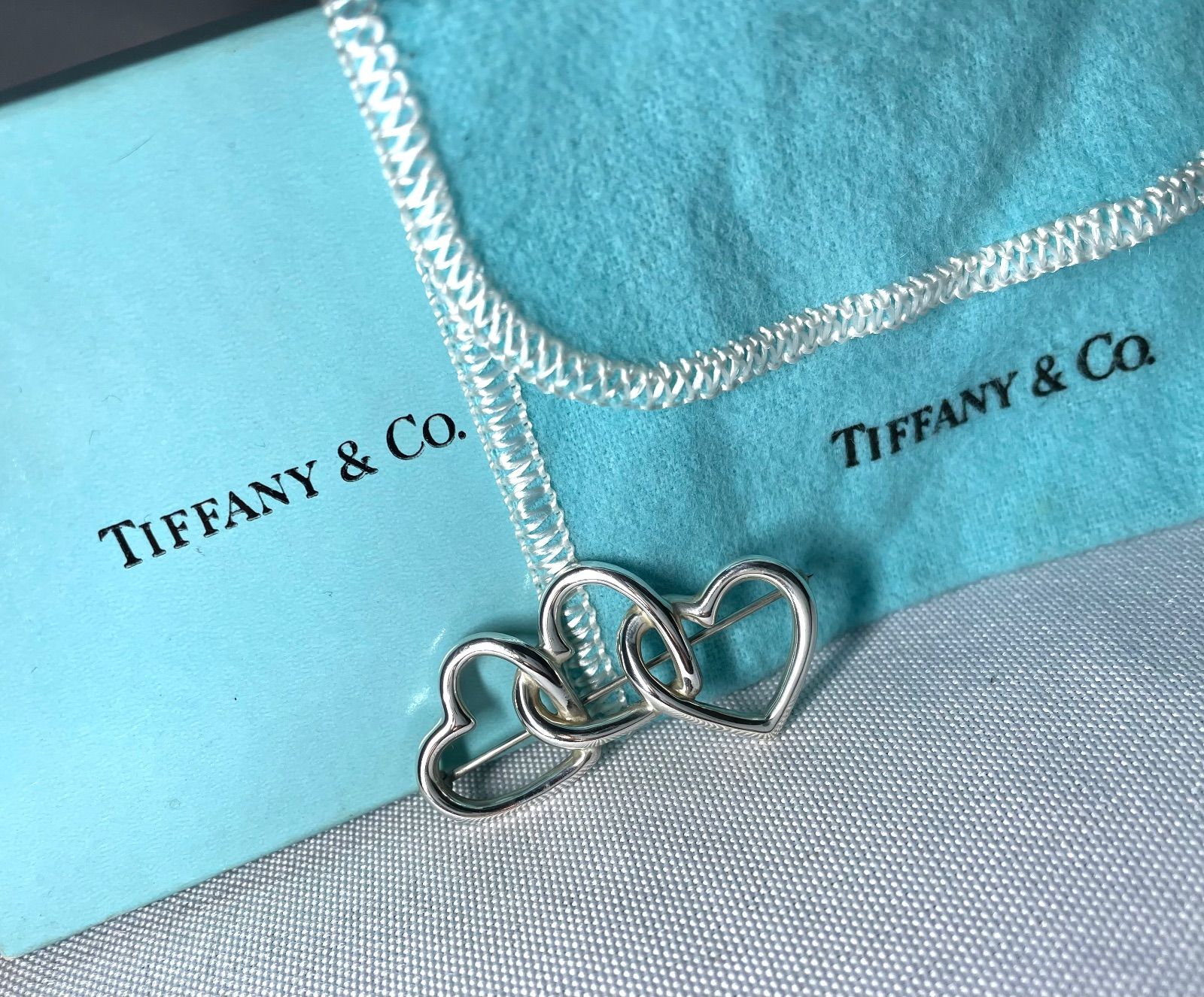 Tiffany ティファニー トリプルオープンハート ブローチ ヴィンテージ