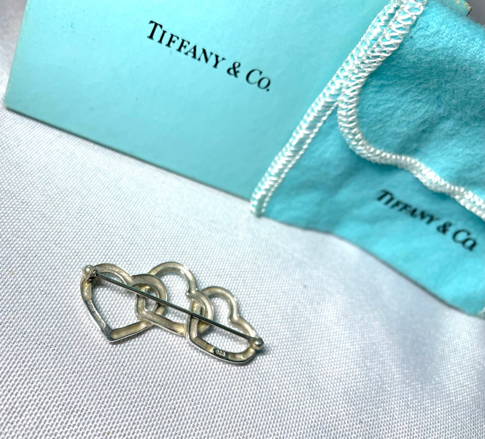 Tiffany ティファニー トリプルオープンハート ブローチ ヴィンテージ