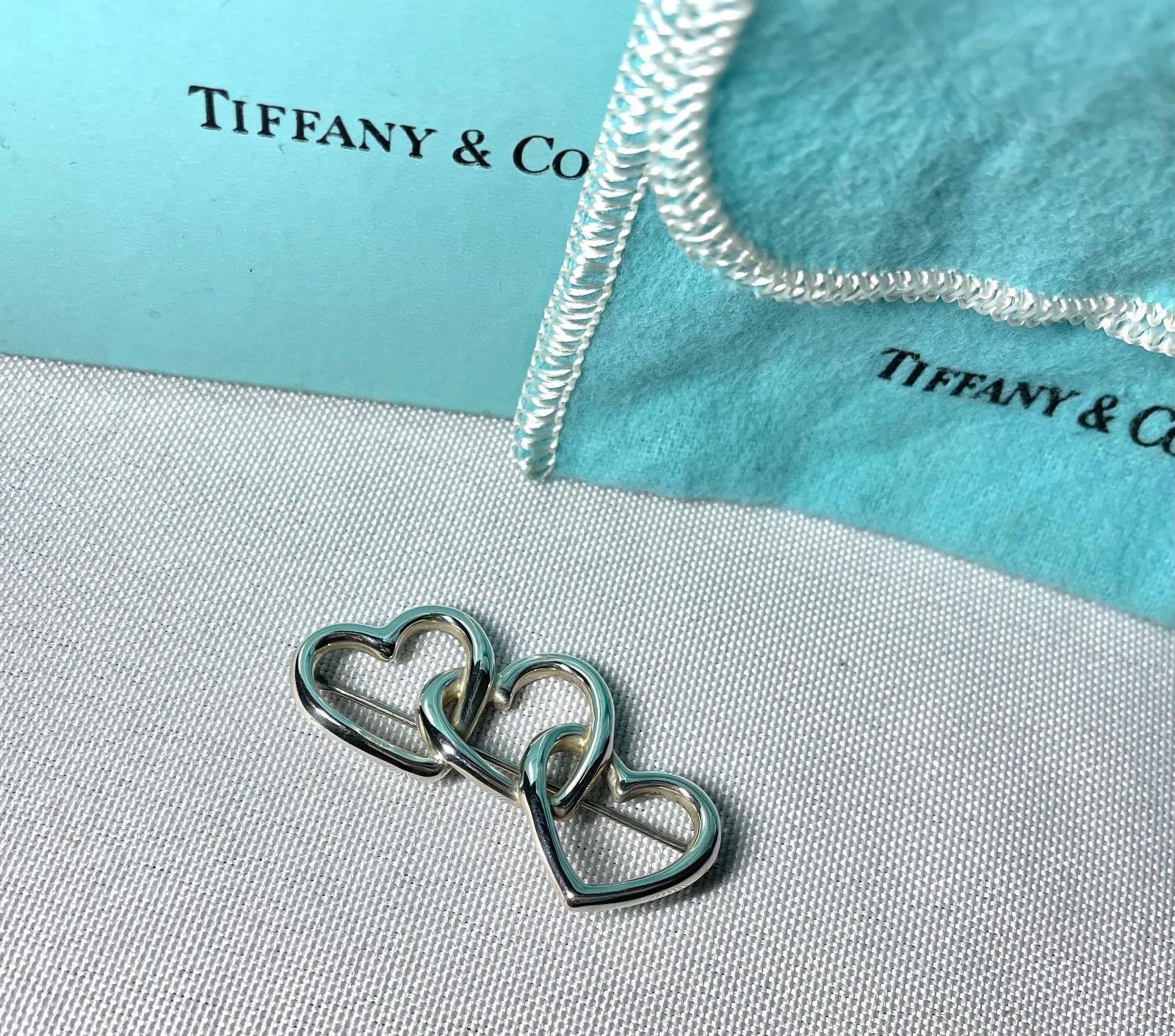 Tiffany ティファニー トリプルオープンハート ブローチ ヴィンテージ