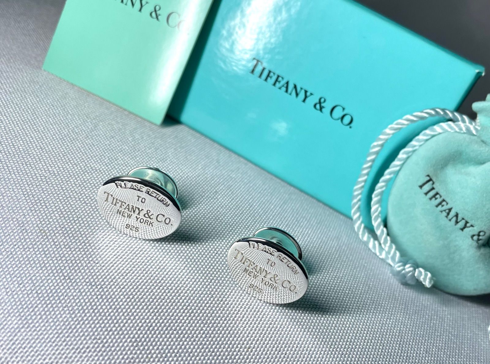 美品 Tiffany リターン トゥ ティファニー カフス カフリンクス ボタン
