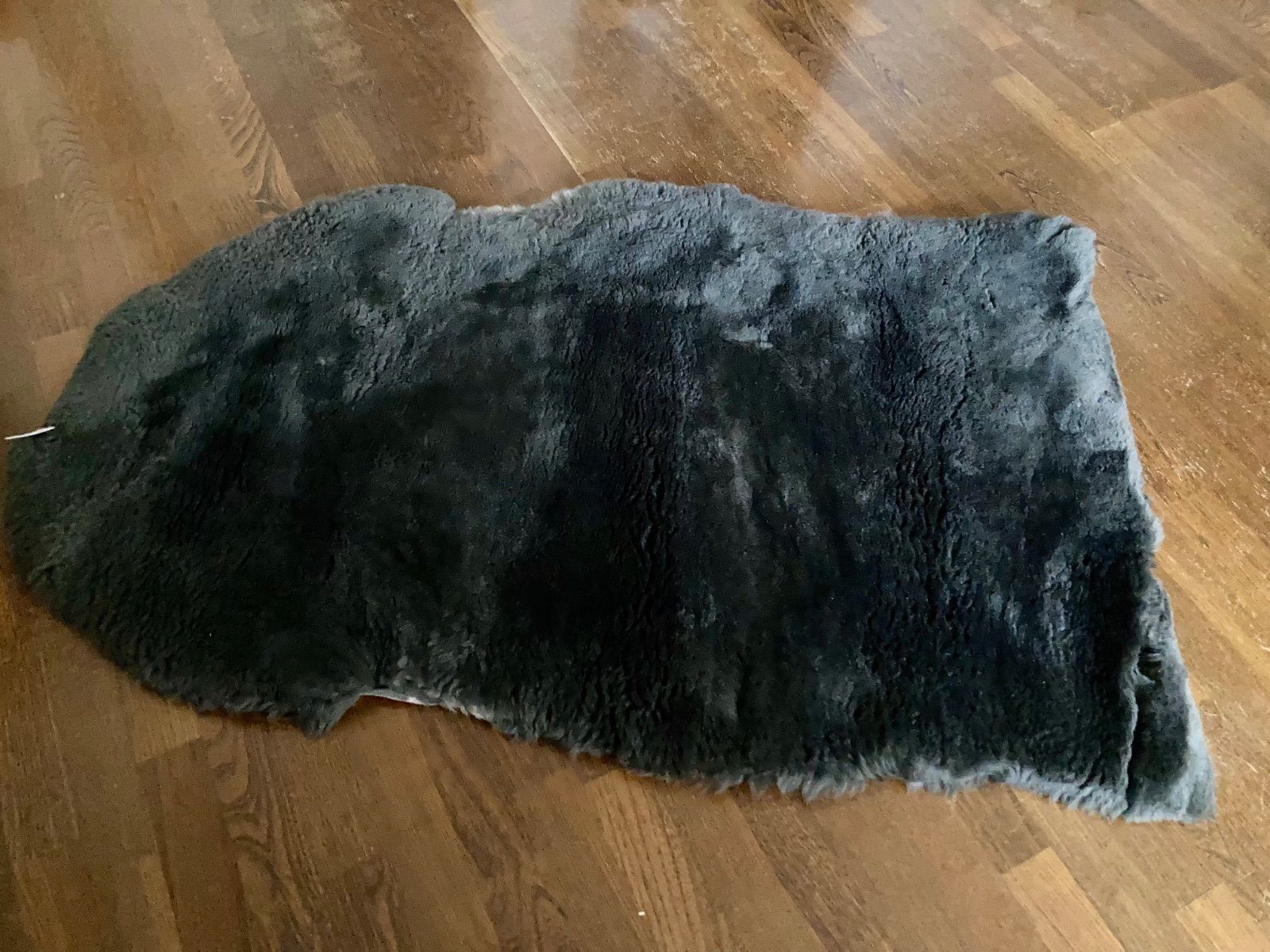 在庫処分！　ムートンフリース短毛ダークグレーdg1-01