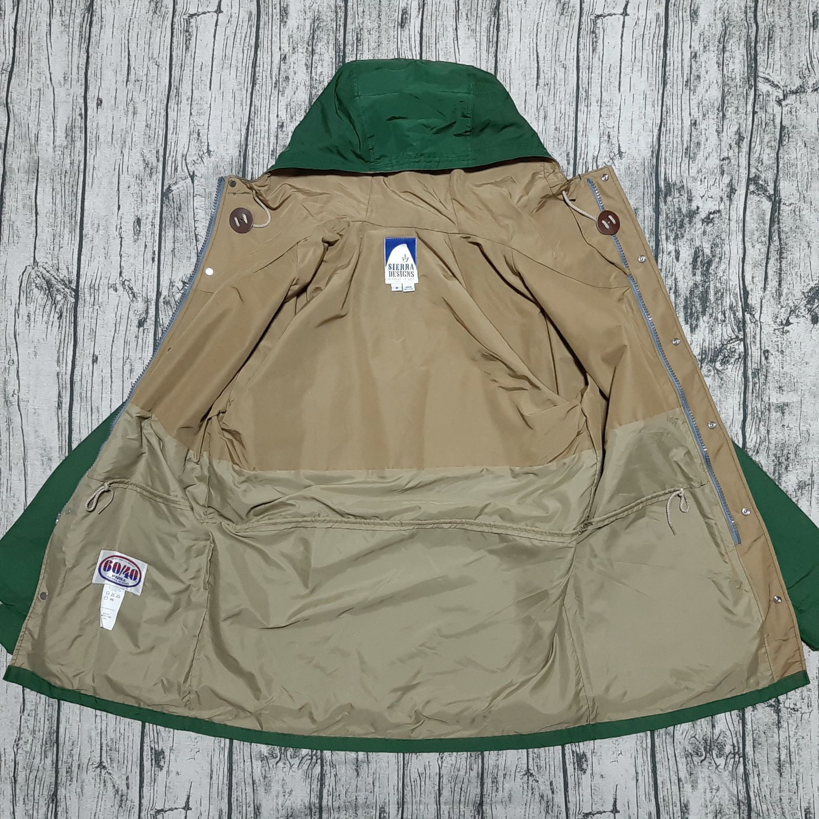 size M】90s 3本杉 USA製 SIERRA DESIGNS 60/40 MOUNTAIN PARKA GREEN